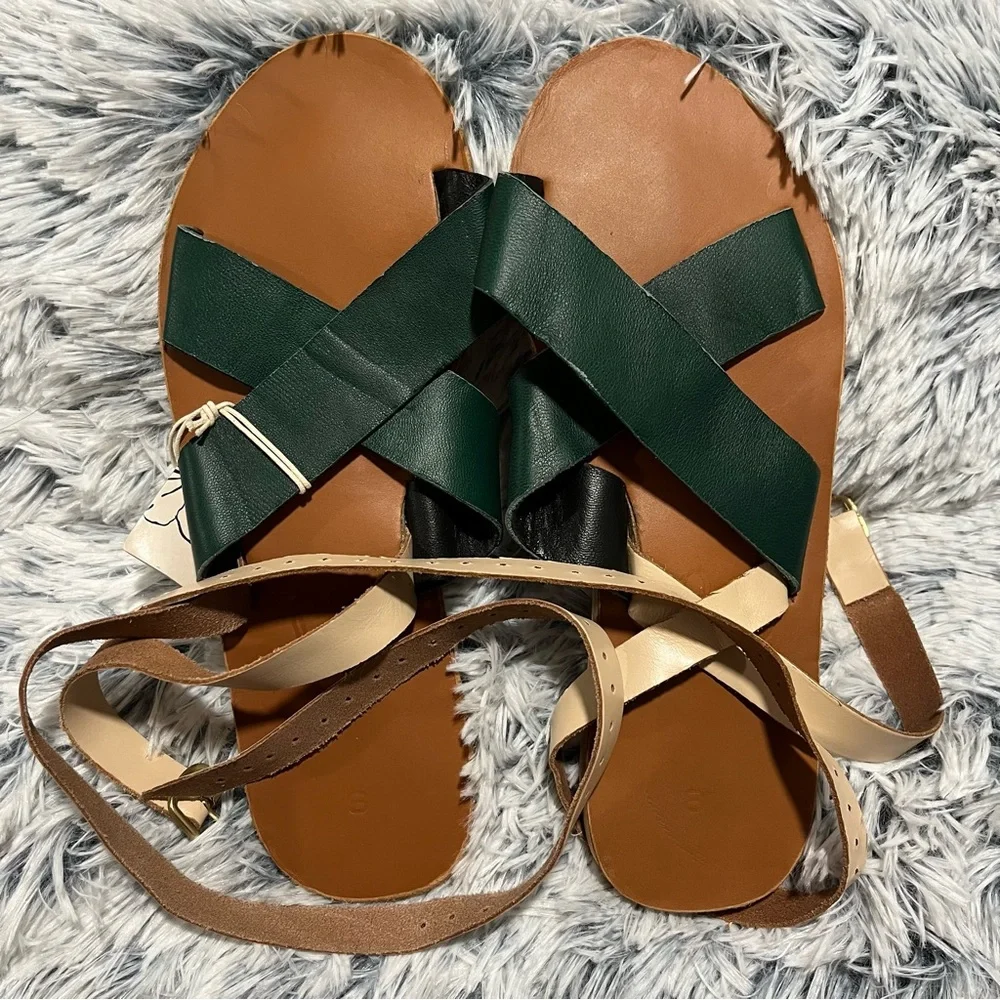 NEW with tags - Sseko Designs Ankle Strap Crossover Sandals - Size 8 - Picture 3 of 10